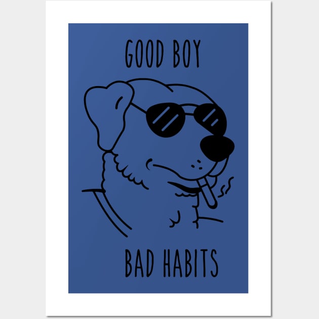 good boy bad habits 2 Wall Art by trenda back